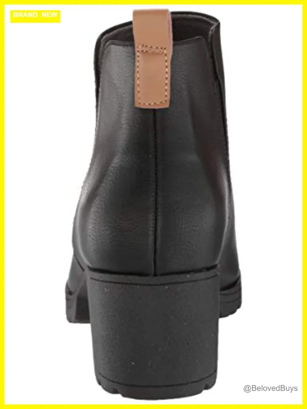 Sustainable Faux Leather Ankle Bootie with Block Heel